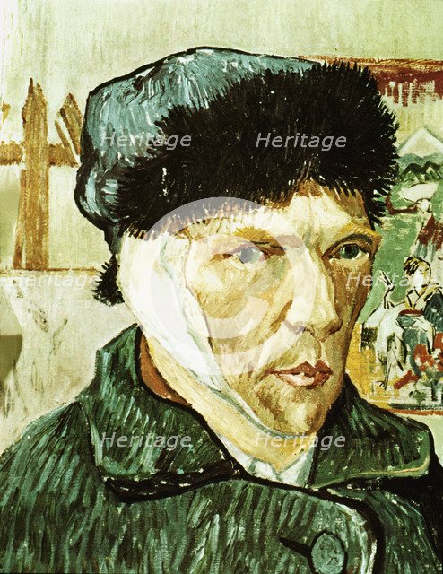 Self-portrait with severed ear by Vincent Van Gogh.