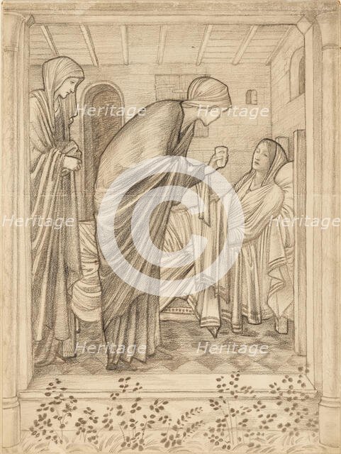 Visiting the Sick. Creator: Sir Edward Coley Burne-Jones.