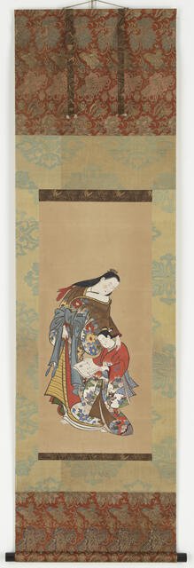 Yujo and her understudy (kamuro), Edo period, 18th-19th century. Creator: Unknown.