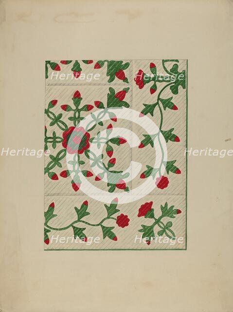 Quilt, c. 1938. Creator: Katherine Hastings.