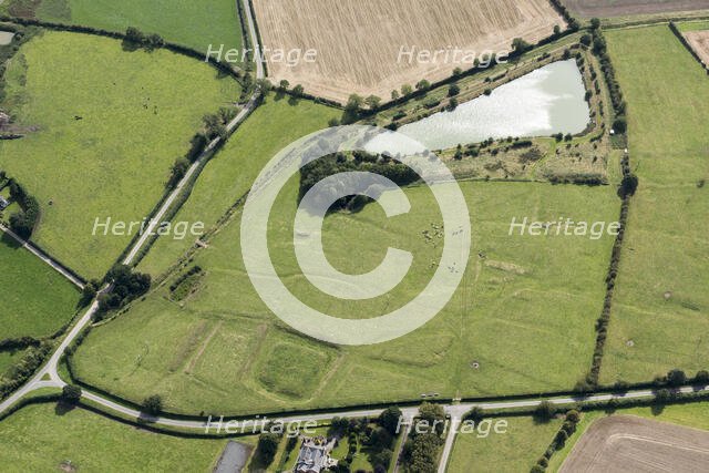 The earthwork remains of the medieval moated manor and settlement of Bleasby, Lincs, 2019. Creator: Historic England.