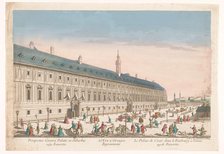 View of an imperial palace in a suburb in Vienna, 1745-1775. Creator: Anon.