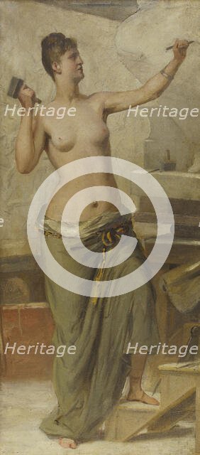 Esquisse pour le salon des Arts de l'Hôtel de Ville : La Sculpture, between 1889 and 1892. Creator: Joseph Fortuné Layraud.