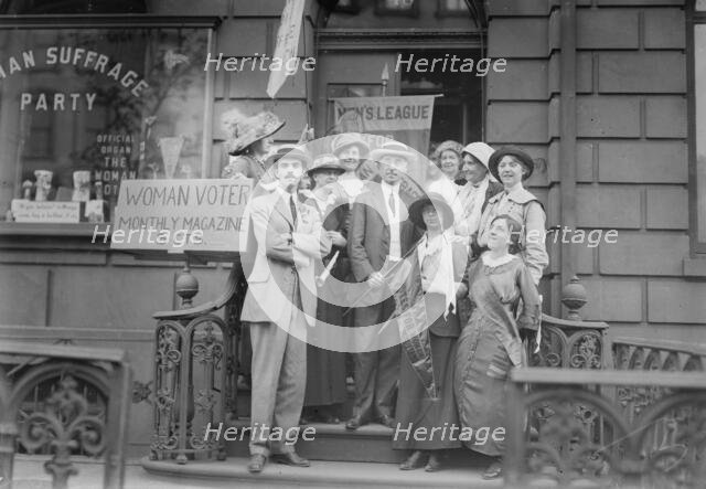 R.C. Beadle, A.H. Brown, and suffragettes, 1913. Creator: Bain News Service.