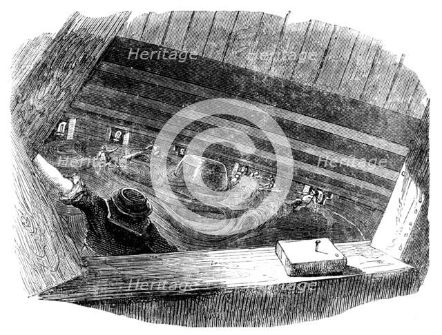 Laying the Atlantic Telegraph Cable - Displacement of the Cable on Board the "Agamemnon", 1858. Creator: Unknown.