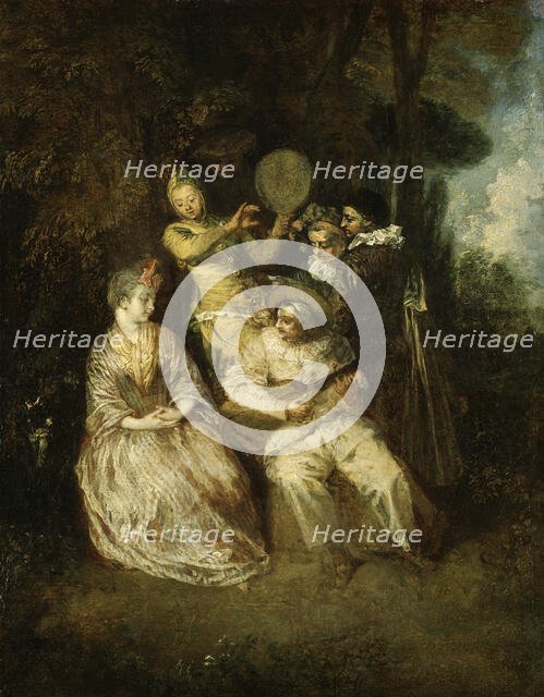 The Italian Serenade, early 18th century. Creator: Jean-Antoine Watteau.