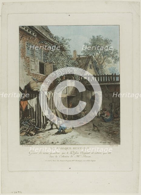 The Rustic Hut, 1774. Creator: Jean Francois Janinet.