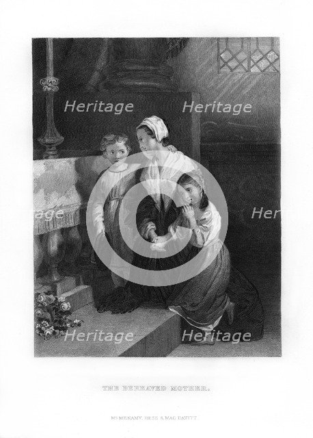 'The Bereaved Mother', 1872. Artist: Unknown