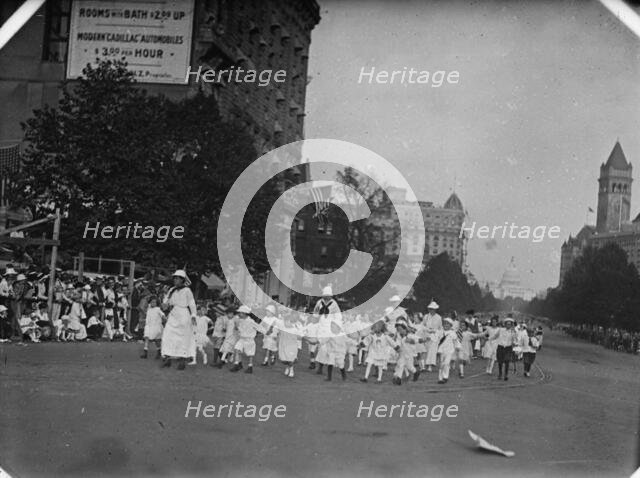Draft Parade - Children, 1917. Creator: Harris & Ewing.