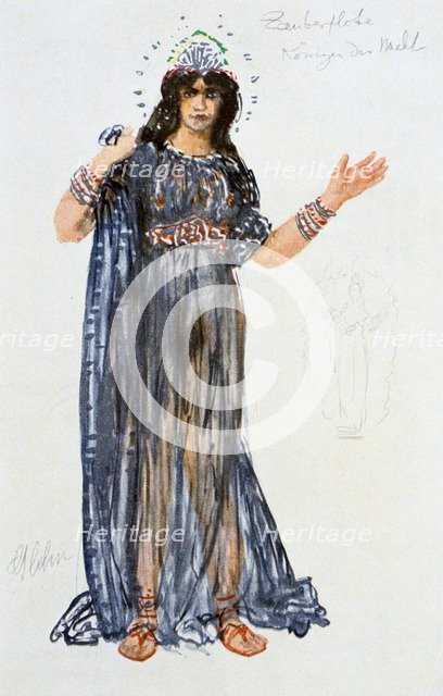 Costume design for the Queen of the Night, 1913. Artist: Unknown
