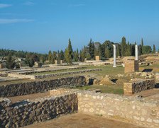 Partial view of the Roman ruins of Italica.