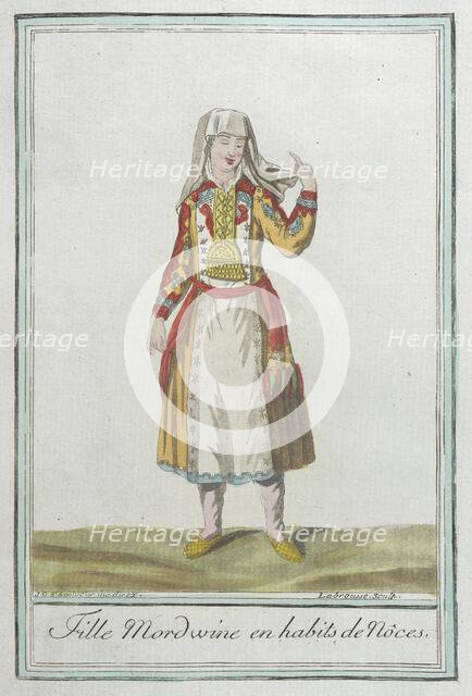 Costumes de Différents Pays, 'Fille Mordwine en Habits de Nôces', c1797. Creator: Jacques Grasset de Saint-Sauveur.