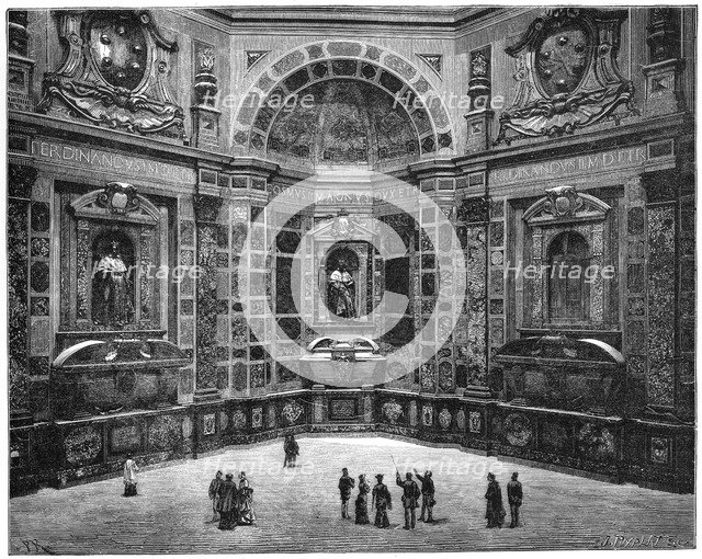 The tomb of the last of the Medici family, San Lorenzo Basilica, Florence, Italy, 1882. Artist: Unknown