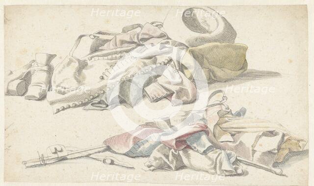 Two still lifes of a soldier's uniform, 1600-1699. Creator: Anon.