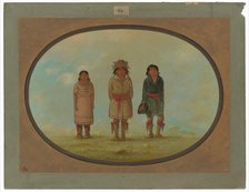 Three Creek Indians, 1861/1869. Creator: George Catlin.