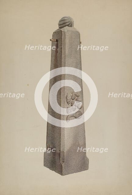 Gate Post, c. 1941. Creator: Edward DiGennero.