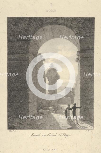 Archway of The Colosseum, First Level, 1822. Creator: Jean-Baptiste Isabey.