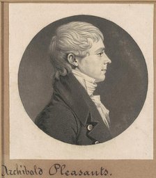 Archibald Pleasants, Jr., 1808. Creator: Charles Balthazar Julien Févret de Saint-Mémin.