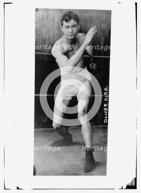 Oliver Kirk, American boxer and two-time Olympic gold medal winner, between c1910 and c1915. Creator: Bain News Service.