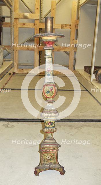Pair of Candleholders, 1700s. Creator: Unknown.