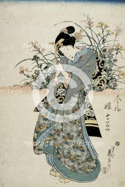 The Feast of Seven Herbs, early 19th century. Creator: Eisen, Keisai (1790-1848).