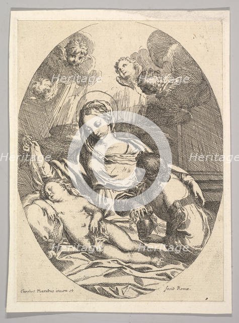 Virgin and Child with St. Mary Magdalen. Creator: Carlo Maratti.