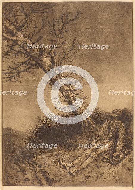 Death of the Vagabond (La mort du vagabond). Creator: Alphonse Legros.