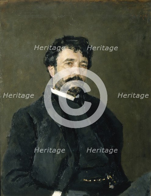 Portrait of the opera singer Angelo Masini (1844-1926), 1890. Artist: Serov, Valentin Alexandrovich (1865-1911)