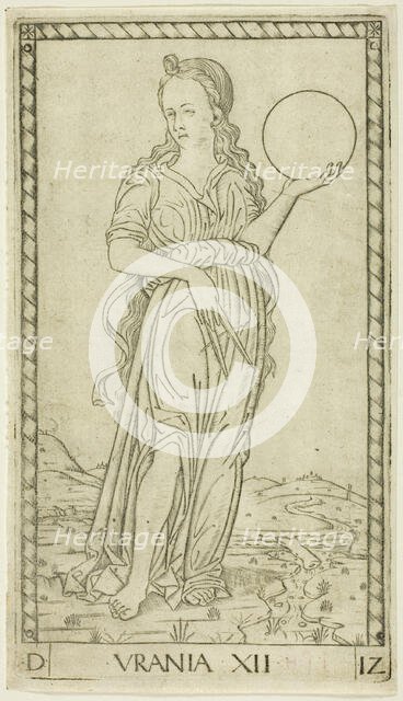 Urania, plate twelve from Apollo and the Muses, c.1465. Creator: Unknown.