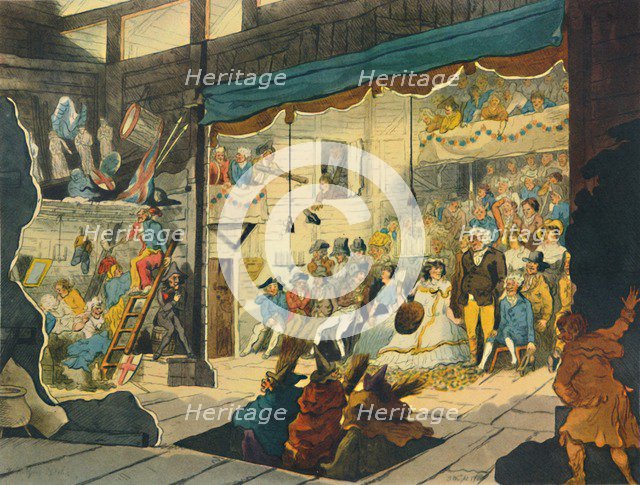 'A Performance at a Country Barn Theatre', c1780s, (1948). Creator: WR Pyne.