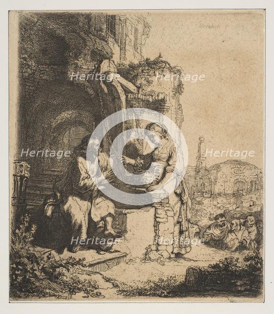 Christ and the Woman of Samaria among Ruins. Creator: Rembrandt Harmensz van Rijn.
