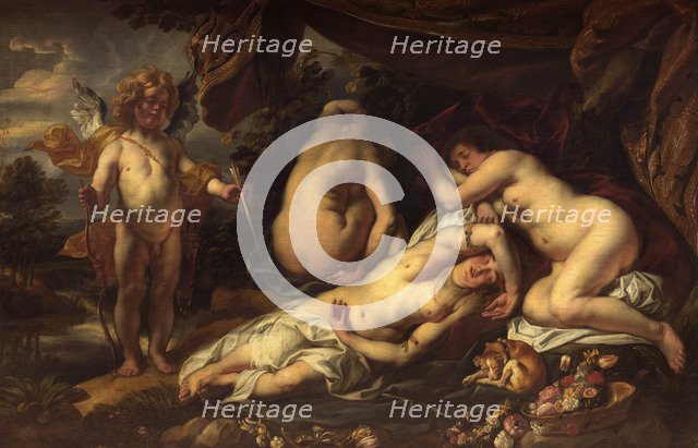 Amor and Psyche. Artist: Jordaens, Jacob (1593-1678)