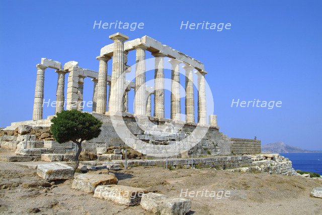 The Temple of Poseidon, Cape Sounion, Greece. Artist: Samuel Magal