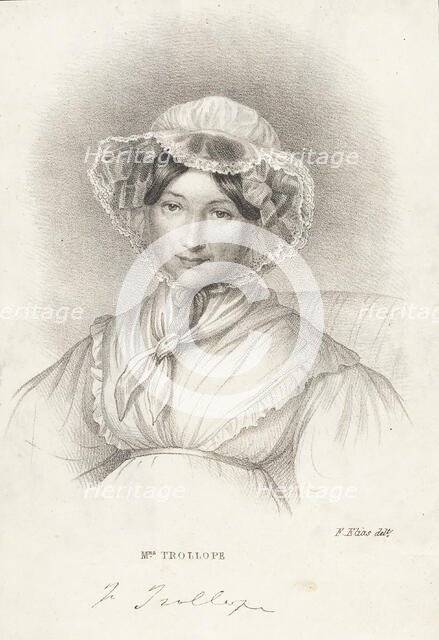 Portrait of Frances Trollope (1779-1863) , 1839. Creator: Elias, Friedrich Bernhard (1813-1845).
