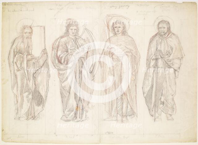 Moses, David, St John the Baptist and St Paul, 1866. Creator: Sir Edward Coley Burne-Jones.