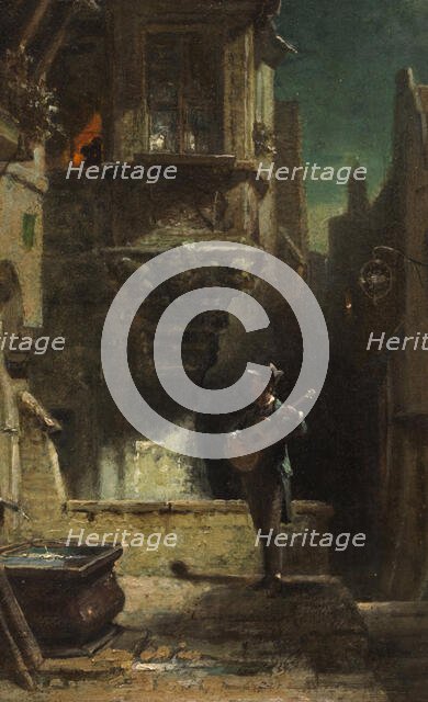 The serenade, c.1875. Creator: Spitzweg, Carl (1808-1885).