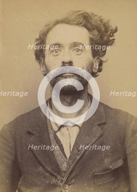 Carraglia. Charles. 39 ans, né à Moceto (It). Homme de lettres. Anar, infraction à la loi ..., 1894. Creator: Alphonse Bertillon.