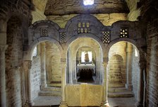 Interior, Church of Santa Cristina de Lena, Pola de Lena, Spain, 9th century, (2008).  Creator: LTL.