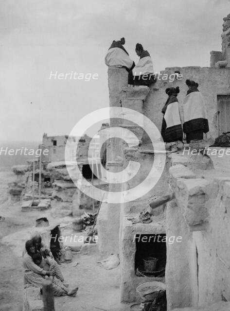 On the housetop-Hopi, c1906. Creator: Edward Sheriff Curtis.