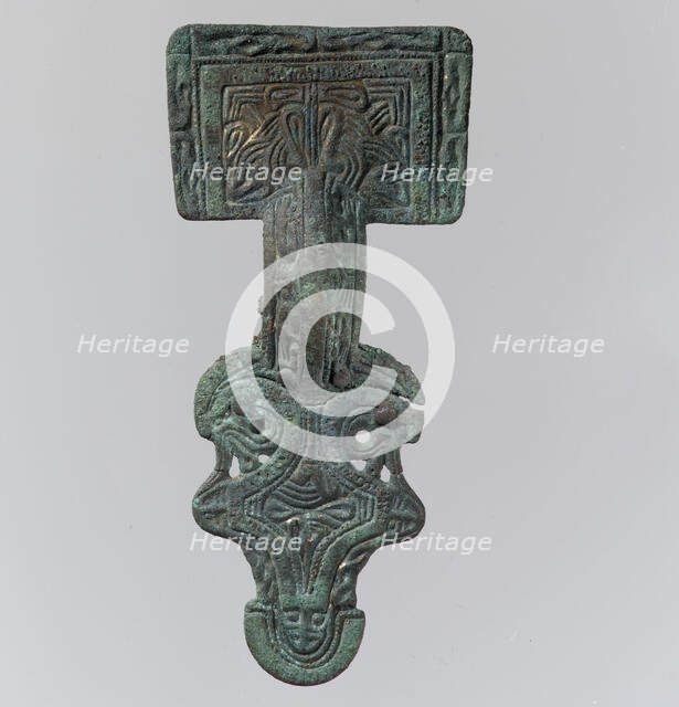 Square-Headed Bow Brooch, Frankish, 530-560. Creator: Unknown.