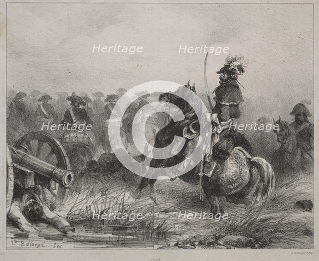 Cavalry Scene, 1836. Creator: Joseph-Louis-Hippolyte Bellangé (French, 1800-1866).