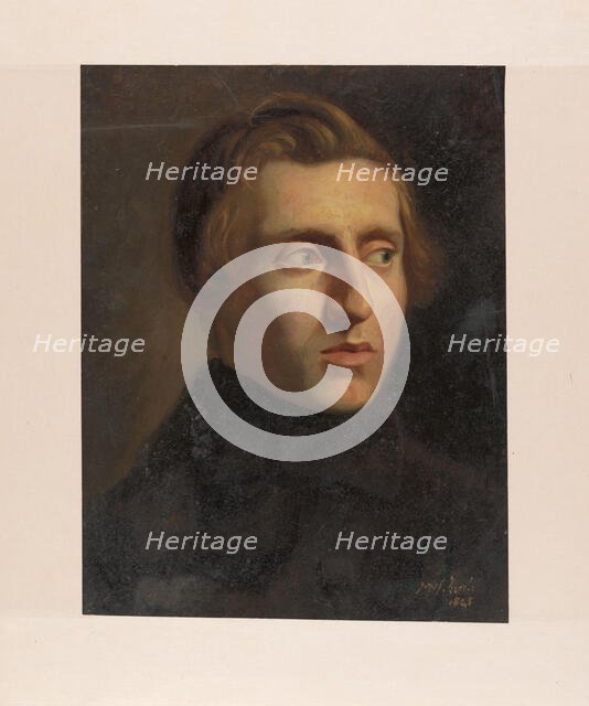 Portrait of a young man, 1845.  Creator: Jozef Israels.