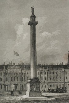 The Alexander Column, Saint Petersburg, Russia, 1839.  Creator: Augustin François Lemaitre.