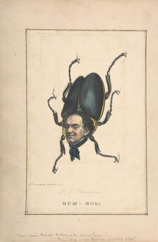 Hum-Bug (P. T. Barnum), from the Comic Natural History of the Human Race, 1851. Creators: Henry Louis Stephens, L. Rosenthal.