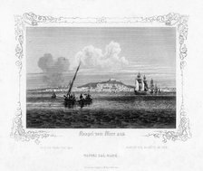 Naples from the sea, 19th century. Artist: J Poppel