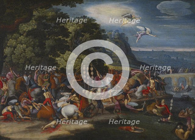 Constantine the Great at the Milvian Bridge, c1640. Creator: Unknown.