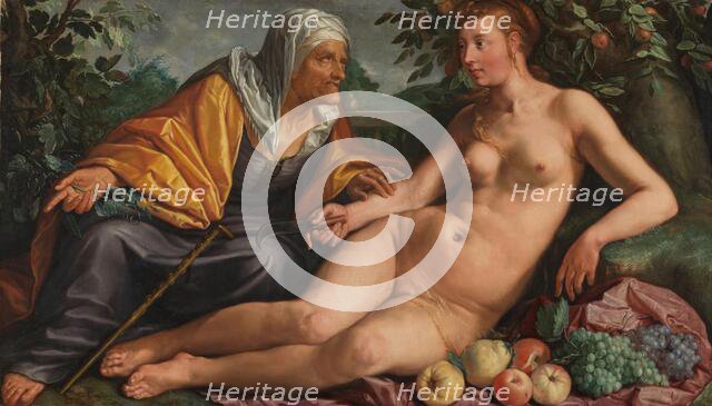 Vertumnus and Pomona, 1613. Creator: Hendrik Goltzius.