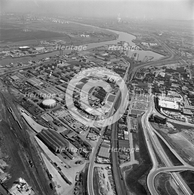 Middlesbrough Docks and environs, Teesside, 1981. Artist: Aerofilms.