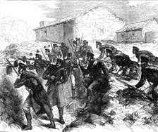 The Civil War in Spain: trenches [at] San Candido Redoubt (Las Carreras), near Bilbao, 1874. Creator: Unknown.