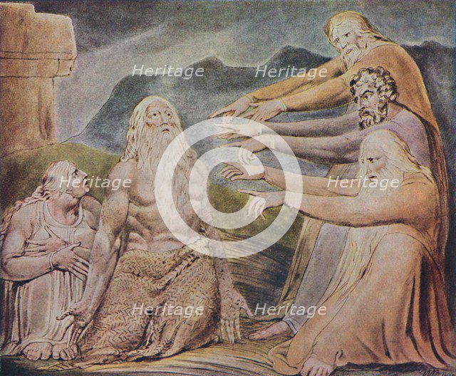 'The Just Upright Man Is Laughed To Scorn', c1825, (1947). Artist: William Blake.